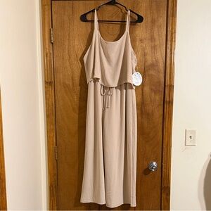 NAIF Beige Sleeveless Jumpsuit